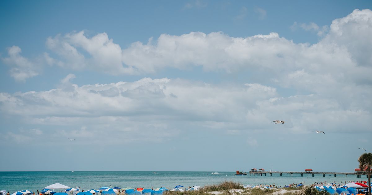 Clearwater Beach, Florida — white sand and beach umbrellas
